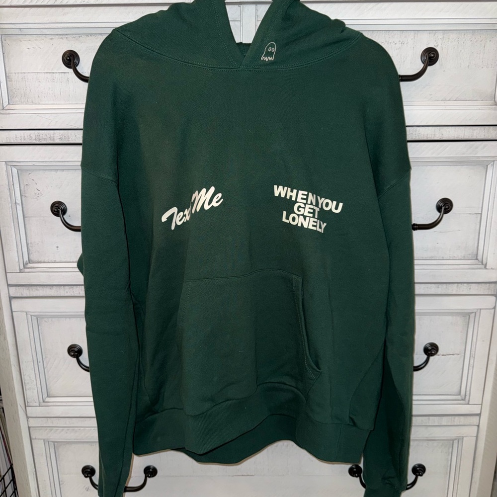 LONELY GHOST green text me when you get lonely hoodie